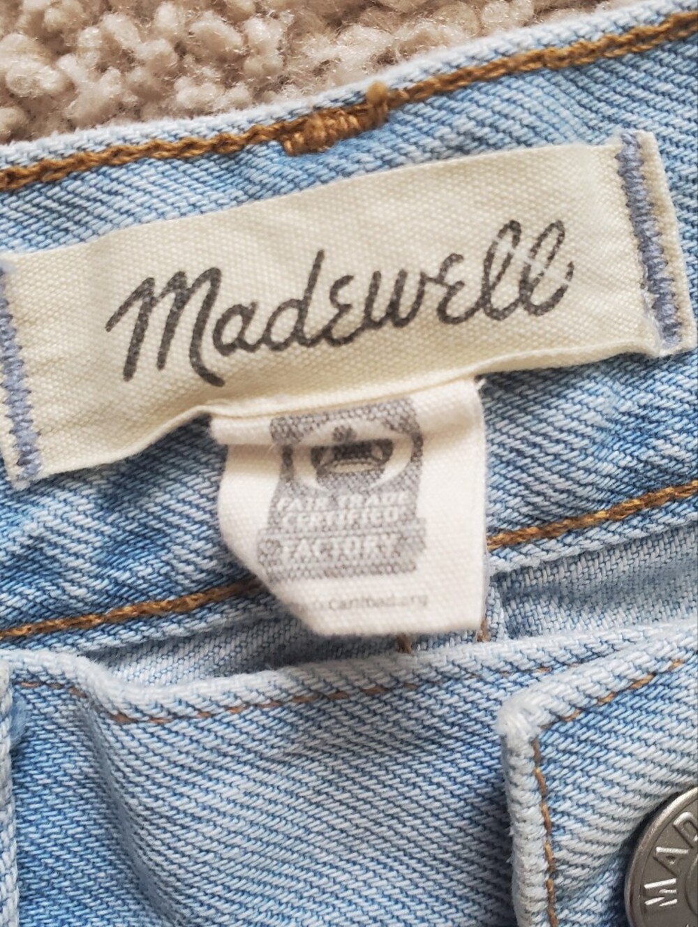 Madewell The Perfect Vintage Wide Leg Crop Jean Light Blue Womens Size 24 Cotton - Picture 5 of 9